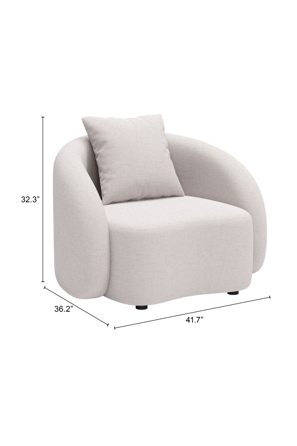 Beige Upholstered Outdoor Accent Chair | OROA Modern Sunny Isles | Oroa.com