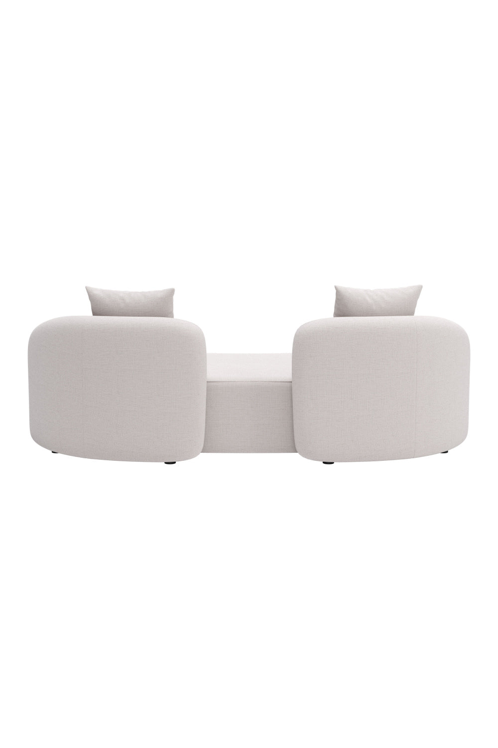 Beige Freeform Outdoor Loveseat | OROA Modern Sunny Isles | Oroa.com