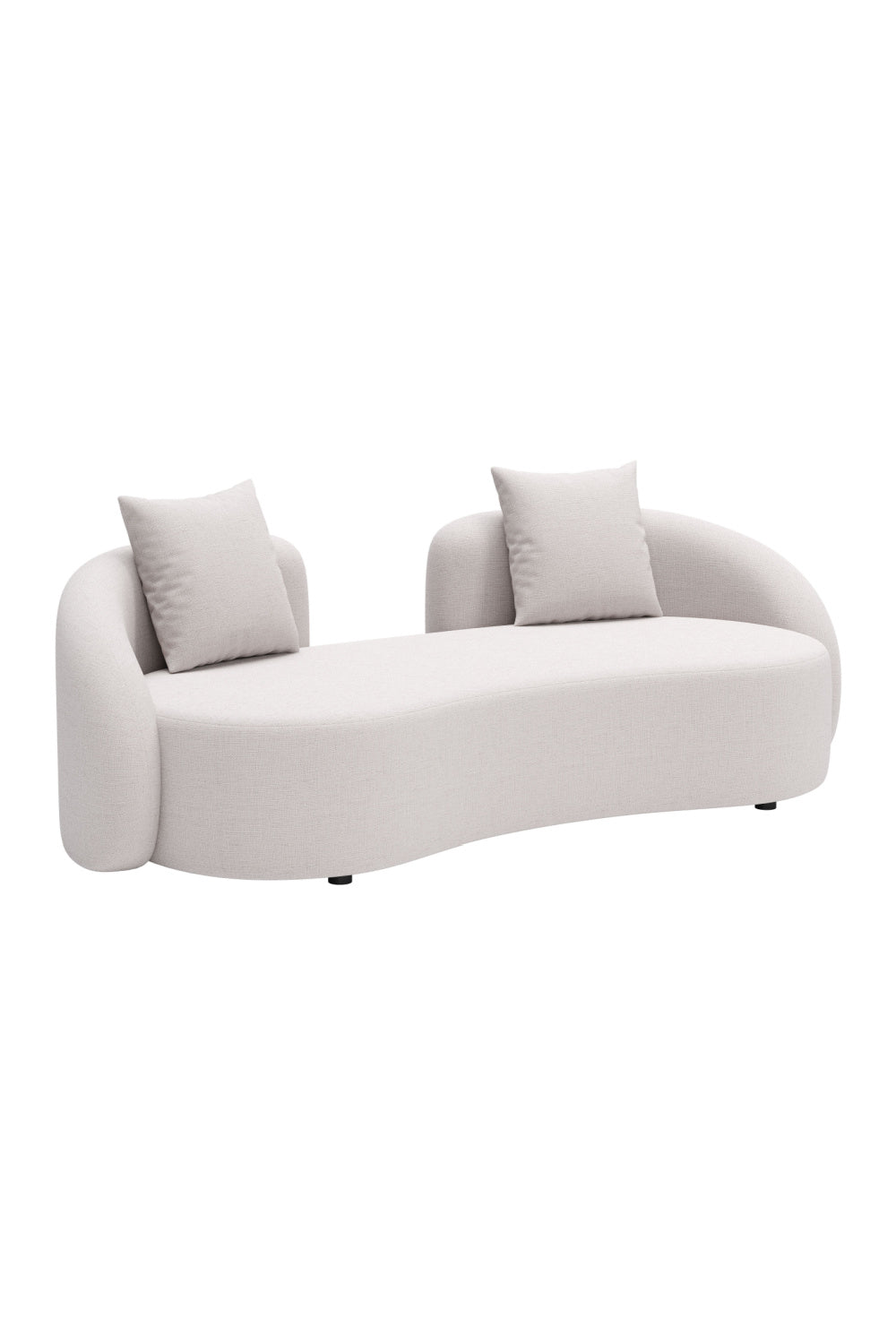 Beige Freeform Outdoor Loveseat | OROA Modern Sunny Isles | Oroa.com