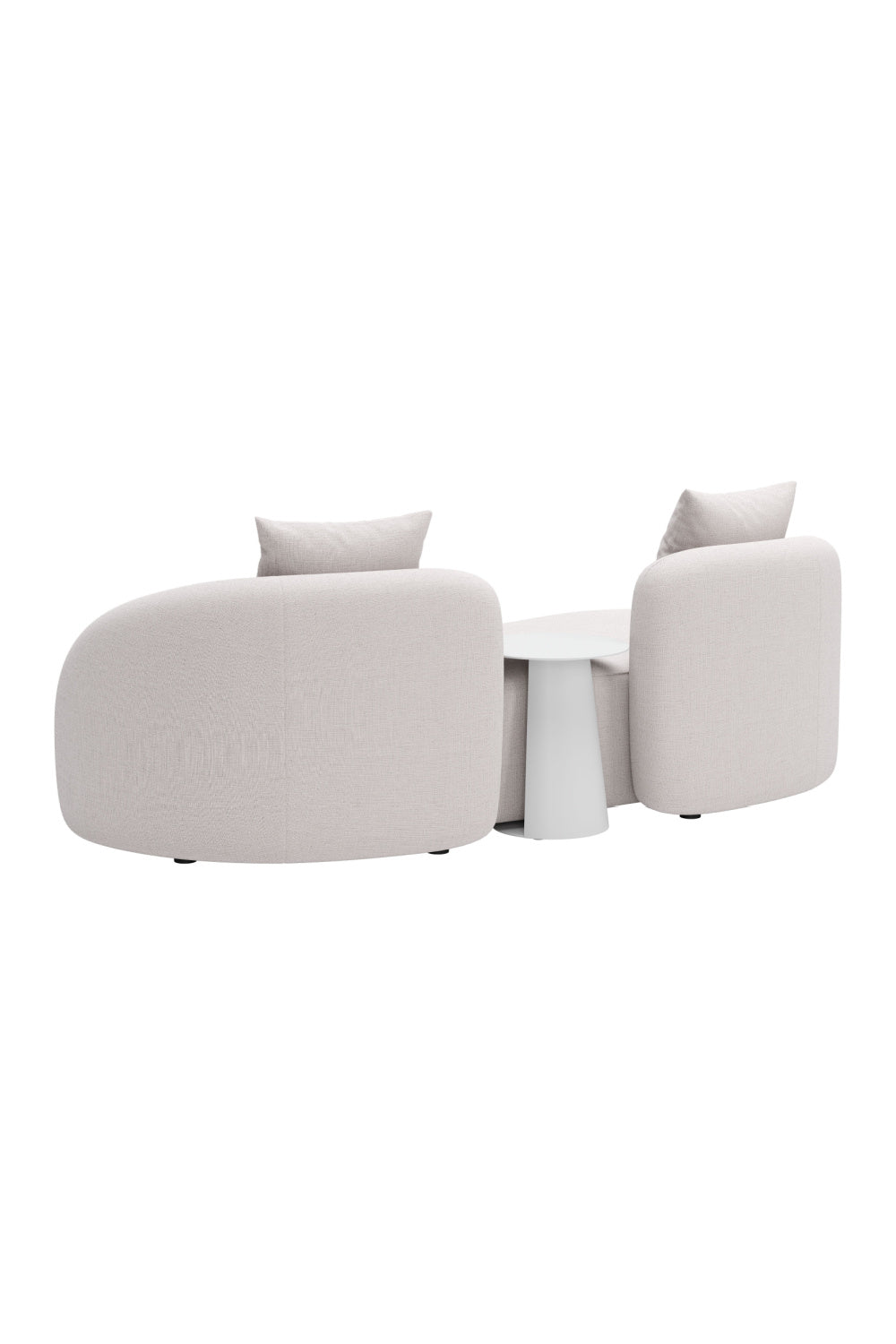 Beige Freeform Outdoor Loveseat | OROA Modern Sunny Isles | Oroa.com