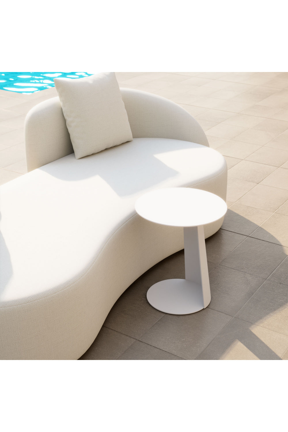 White Outdoor Side Table | OROA Modern Sunny Isles | Oroa.com