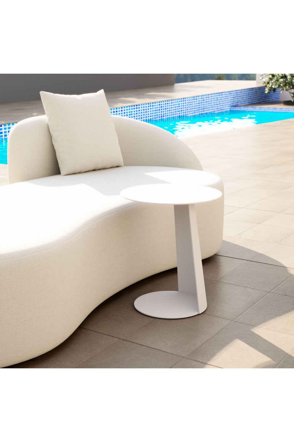 White Outdoor Side Table | OROA Modern Sunny Isles | Oroa.com