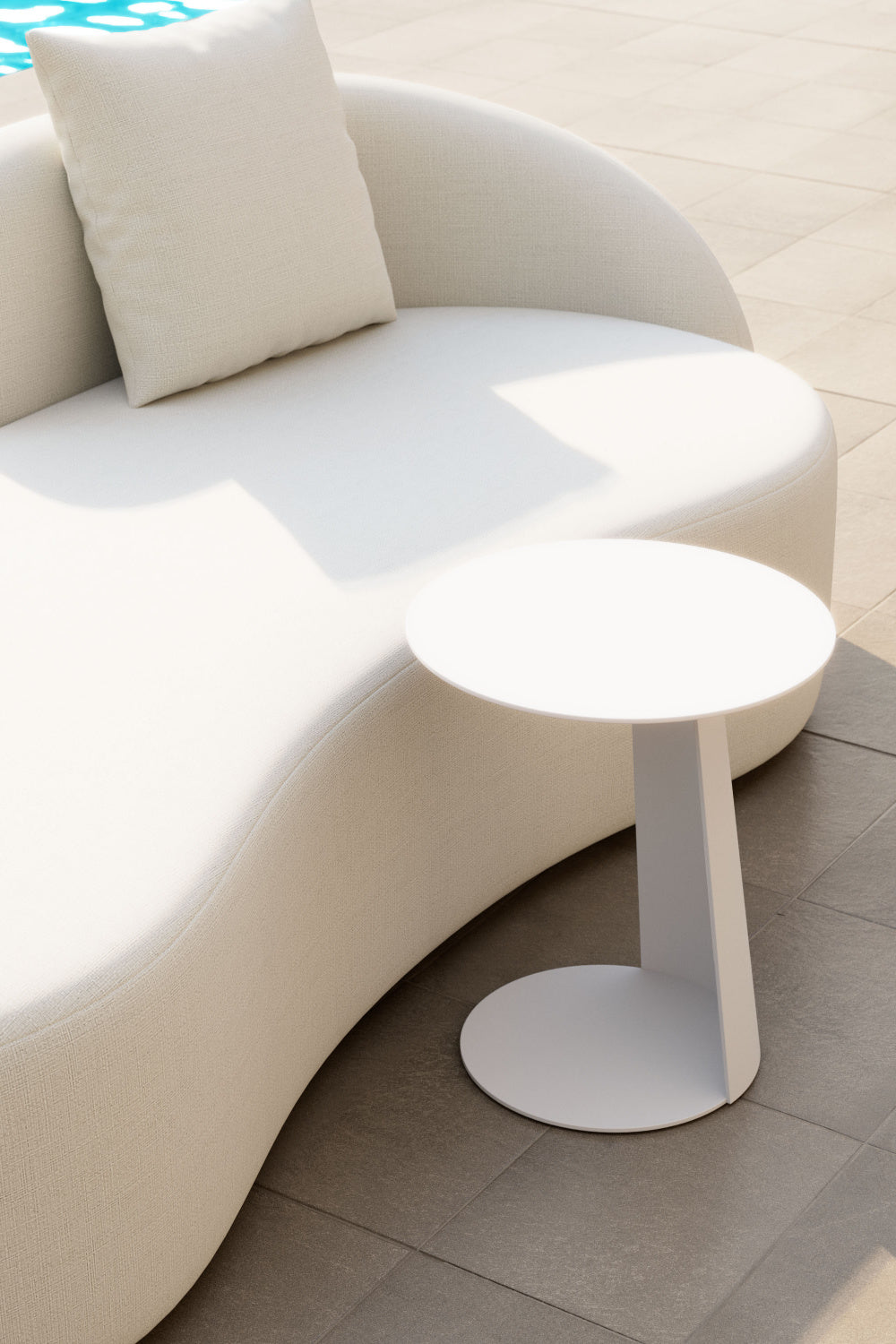 White Outdoor Side Table | OROA Modern Sunny Isles | Oroa.com