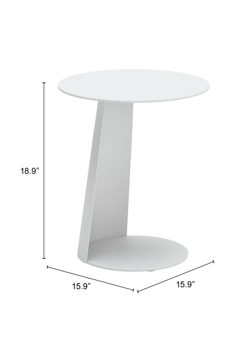 White Outdoor Side Table | OROA Modern Sunny Isles | Oroa.com