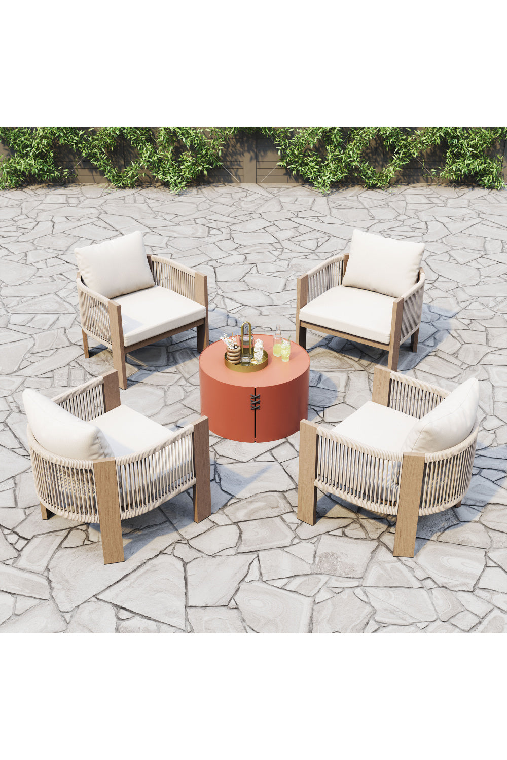 Beige Outdoor Accent Chair | OROA Modern Rebel | Oroa.com