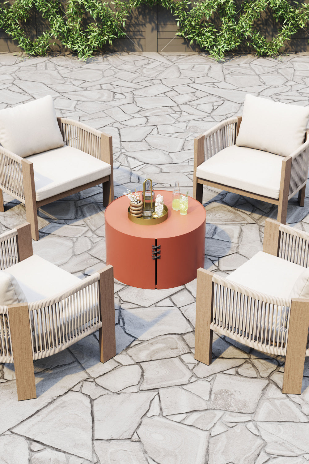 Beige Outdoor Accent Chair | OROA Modern Rebel | Oroa.com