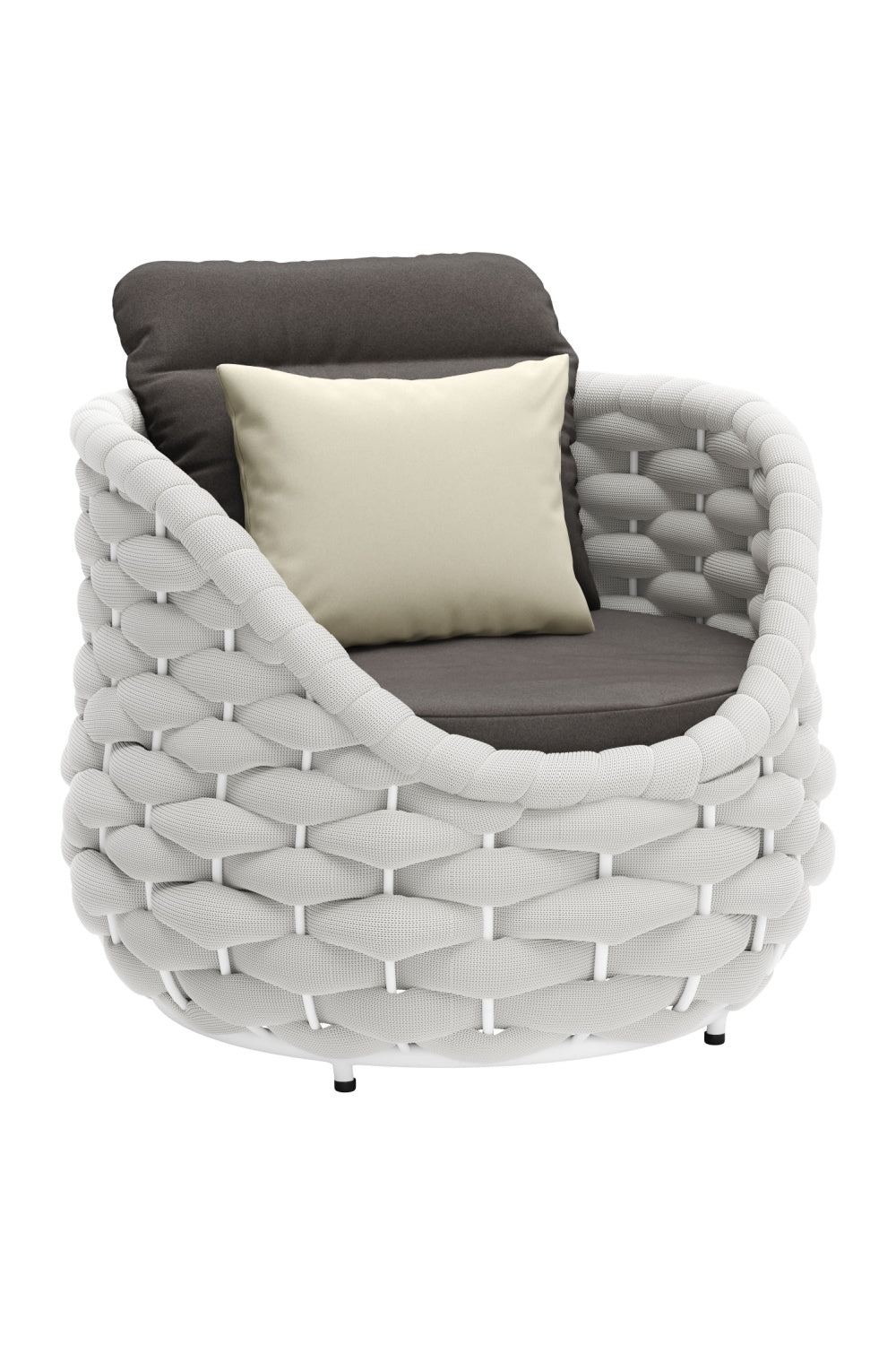 Gray Padded Outdoor Accent Chair | OROA Modern Coral Reef | Oroa.com