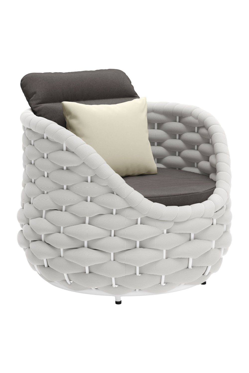 Gray Padded Outdoor Accent Chair | OROA Modern Coral Reef | Oroa.com