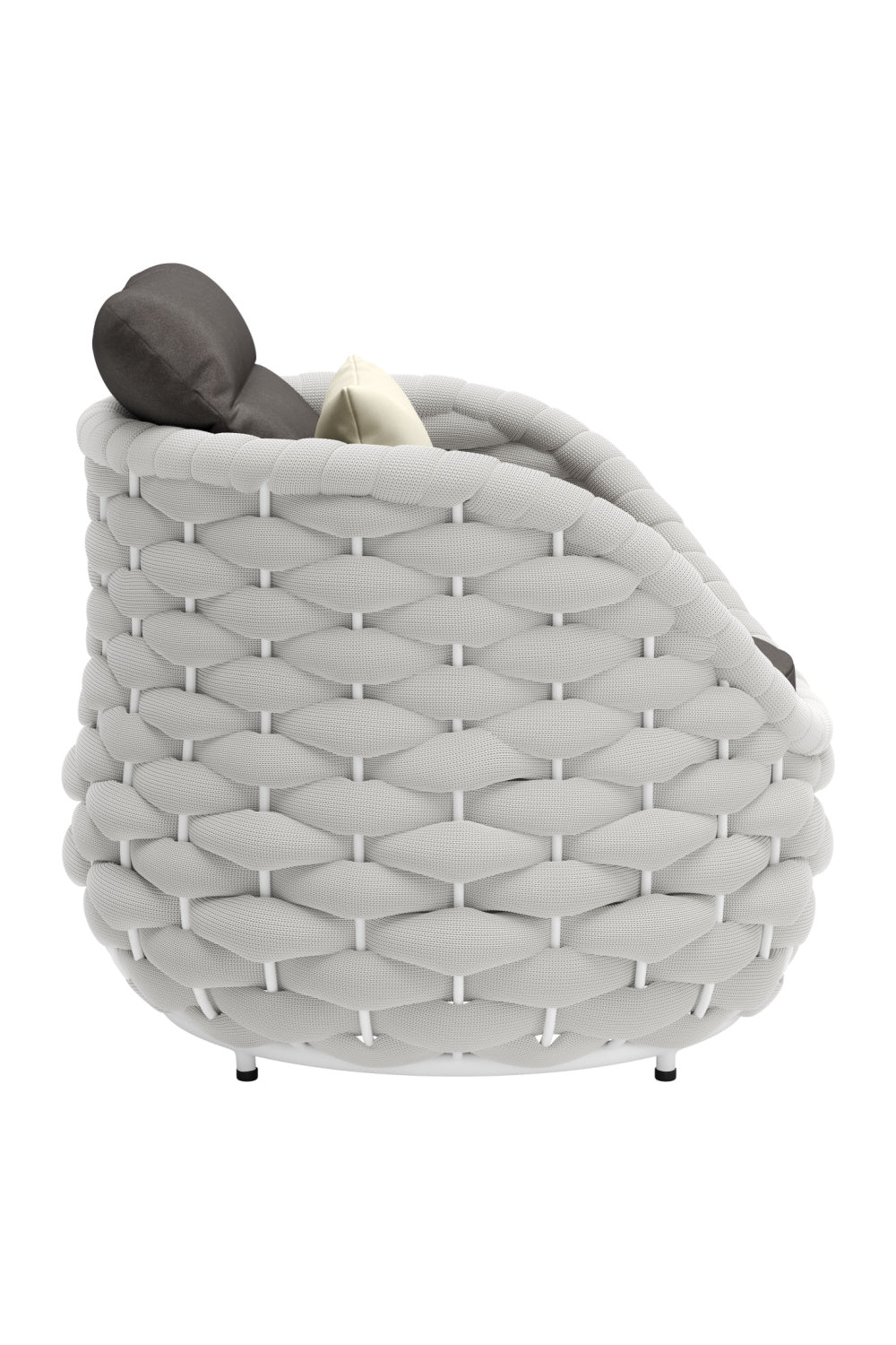 Gray Padded Outdoor Accent Chair | OROA Modern Coral Reef | Oroa.com