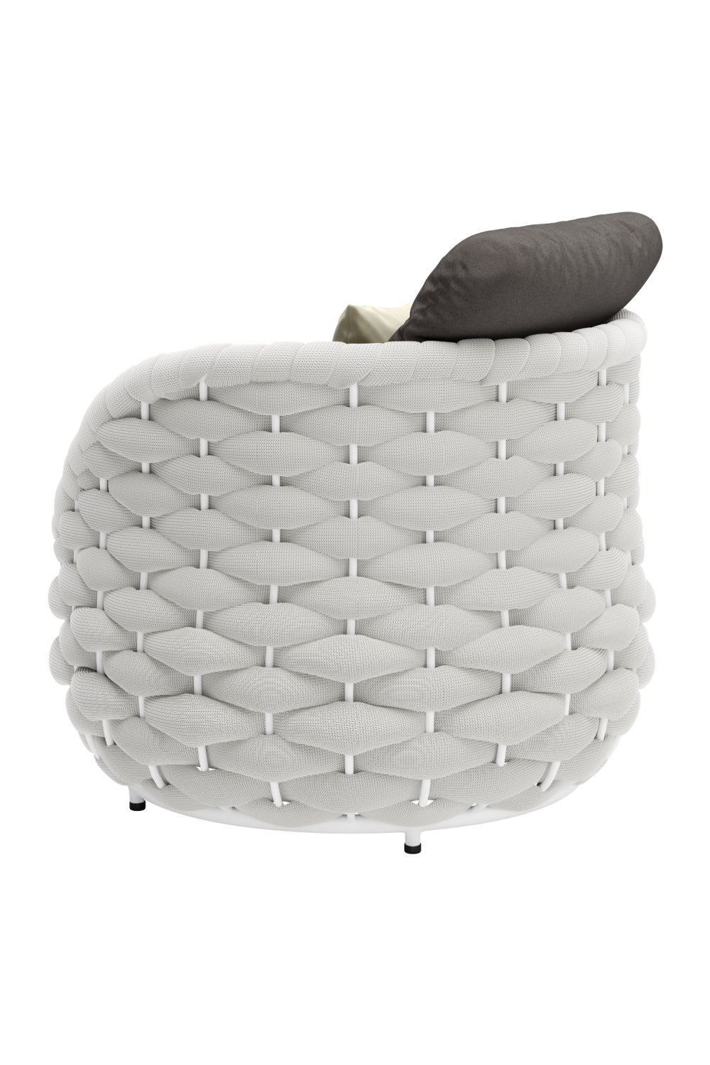 Gray Padded Outdoor Accent Chair | OROA Modern Coral Reef | Oroa.com