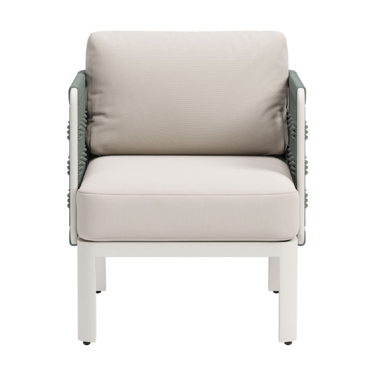 White Olefin Outdoor Lounge Armchair | OROA Modern Bridgehampton