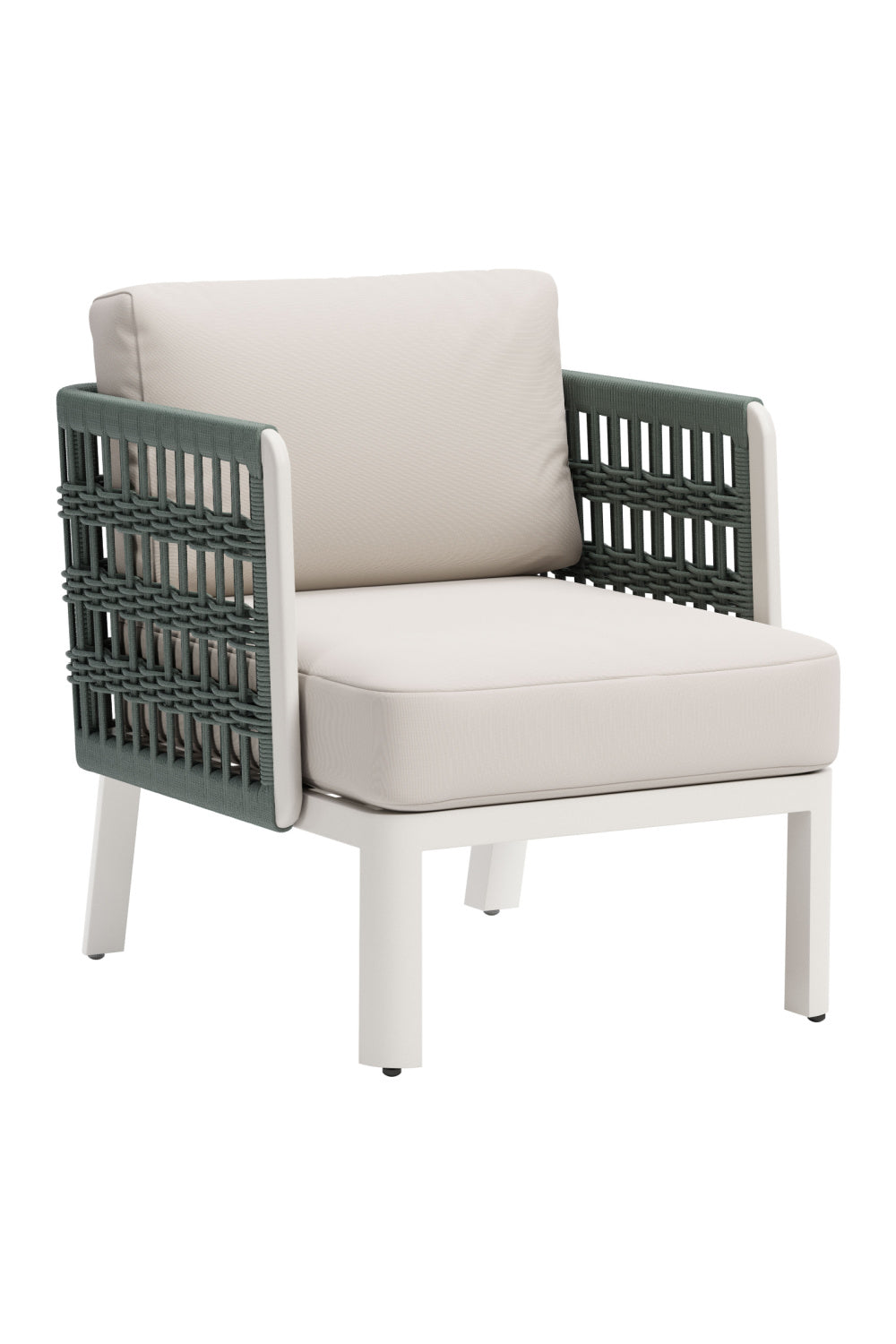 White Olefin Outdoor Lounge Armchair | OROA Modern Bridgehampton | Oroa.com