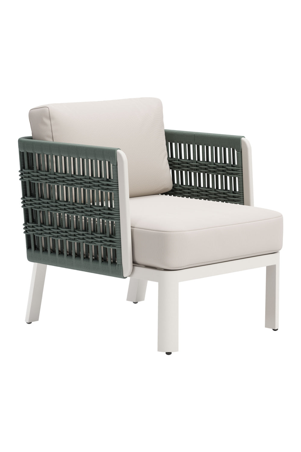 White Olefin Outdoor Lounge Armchair | OROA Modern Bridgehampton | Oroa.com