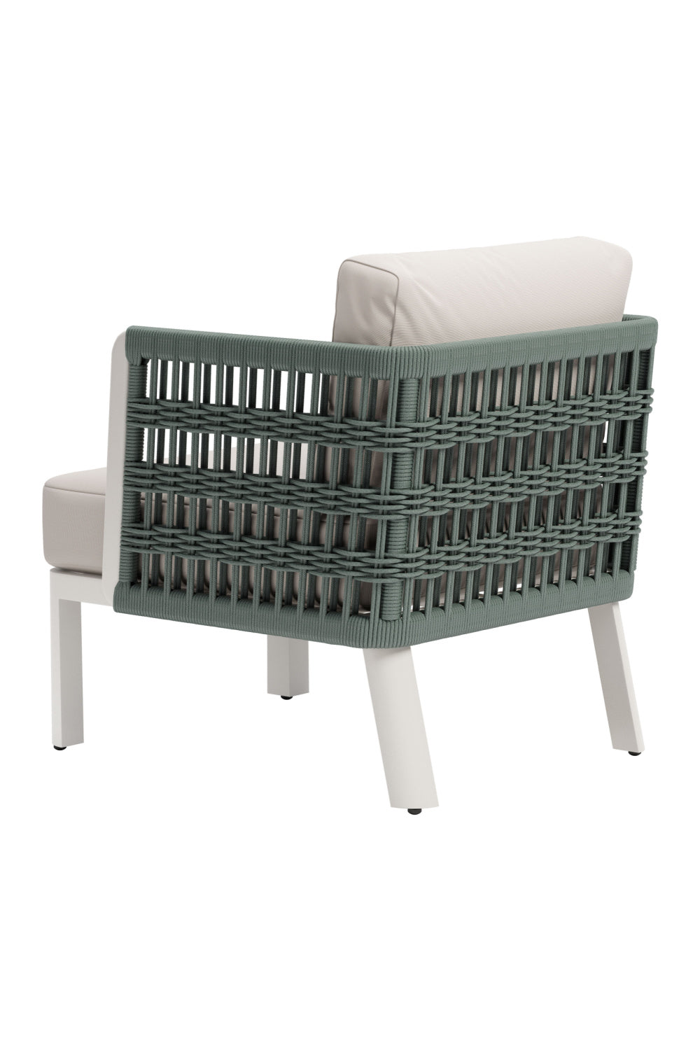 White Olefin Outdoor Lounge Armchair | OROA Modern Bridgehampton | Oroa.com