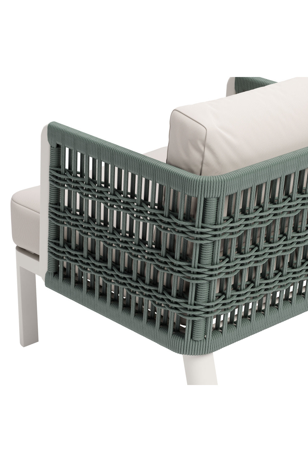 White Olefin Outdoor Lounge Armchair | OROA Modern Bridgehampton | Oroa.com