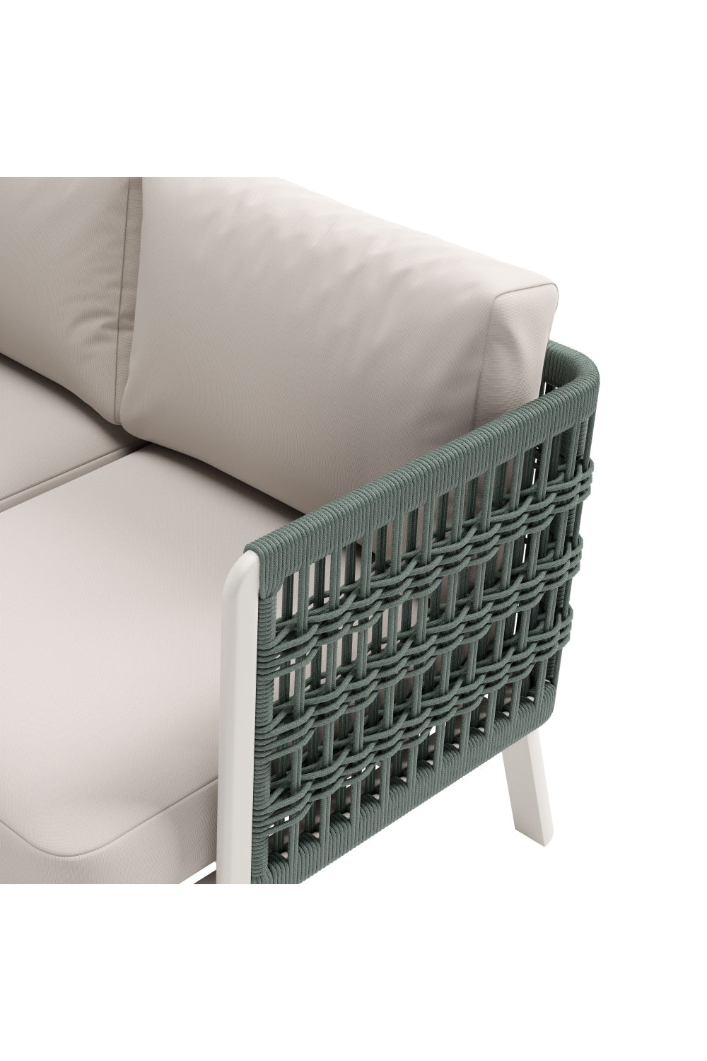 White Olefin Outdoor Sofa | OROA Modern Bridgehampton | Oroa.com