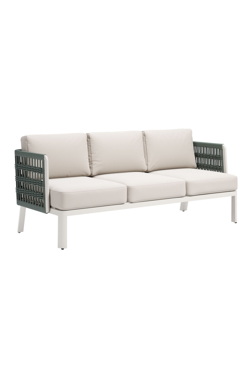 White Olefin Outdoor Sofa | OROA Modern Bridgehampton | Oroa.com