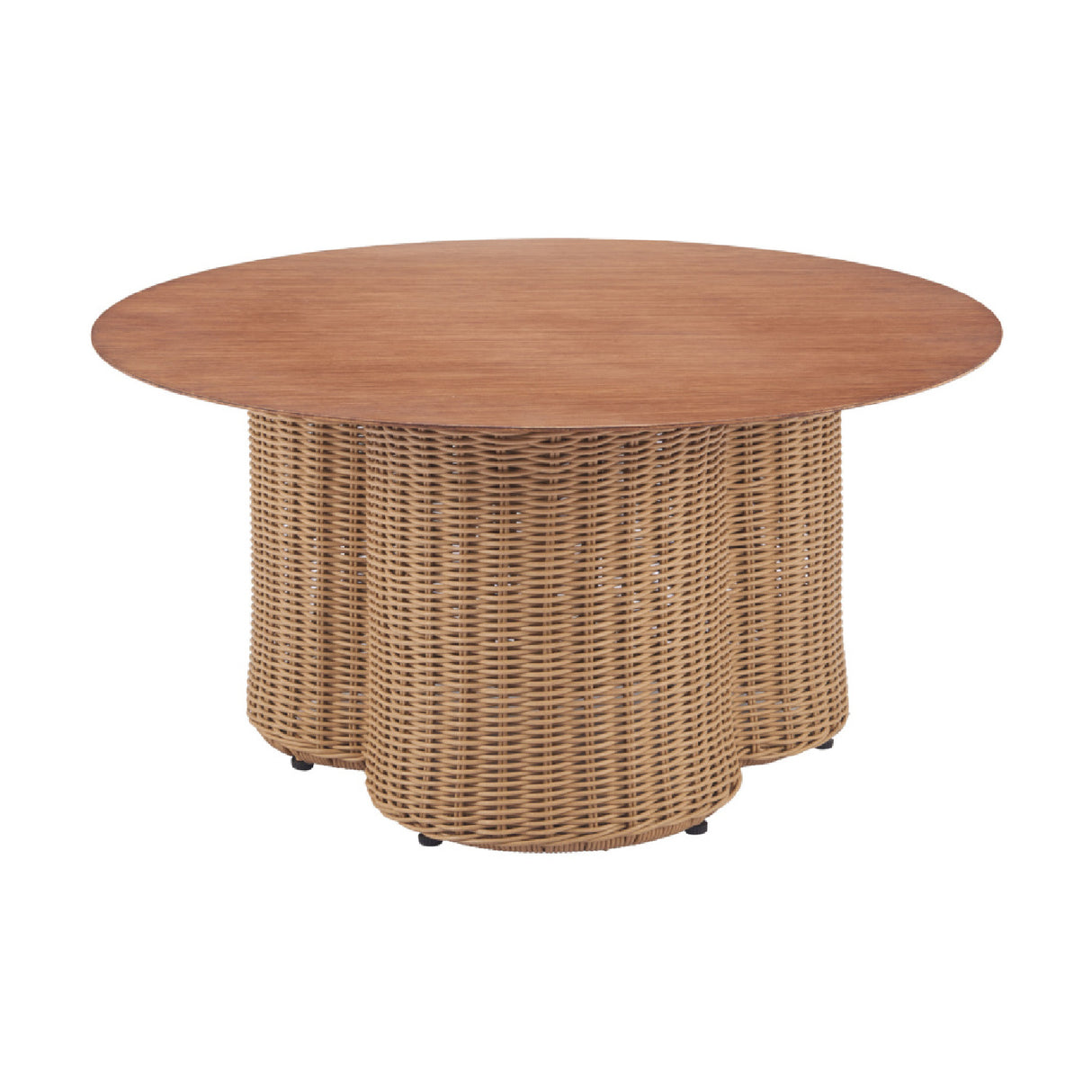 Natural Rattan Look Coffee Table – Soka – front view