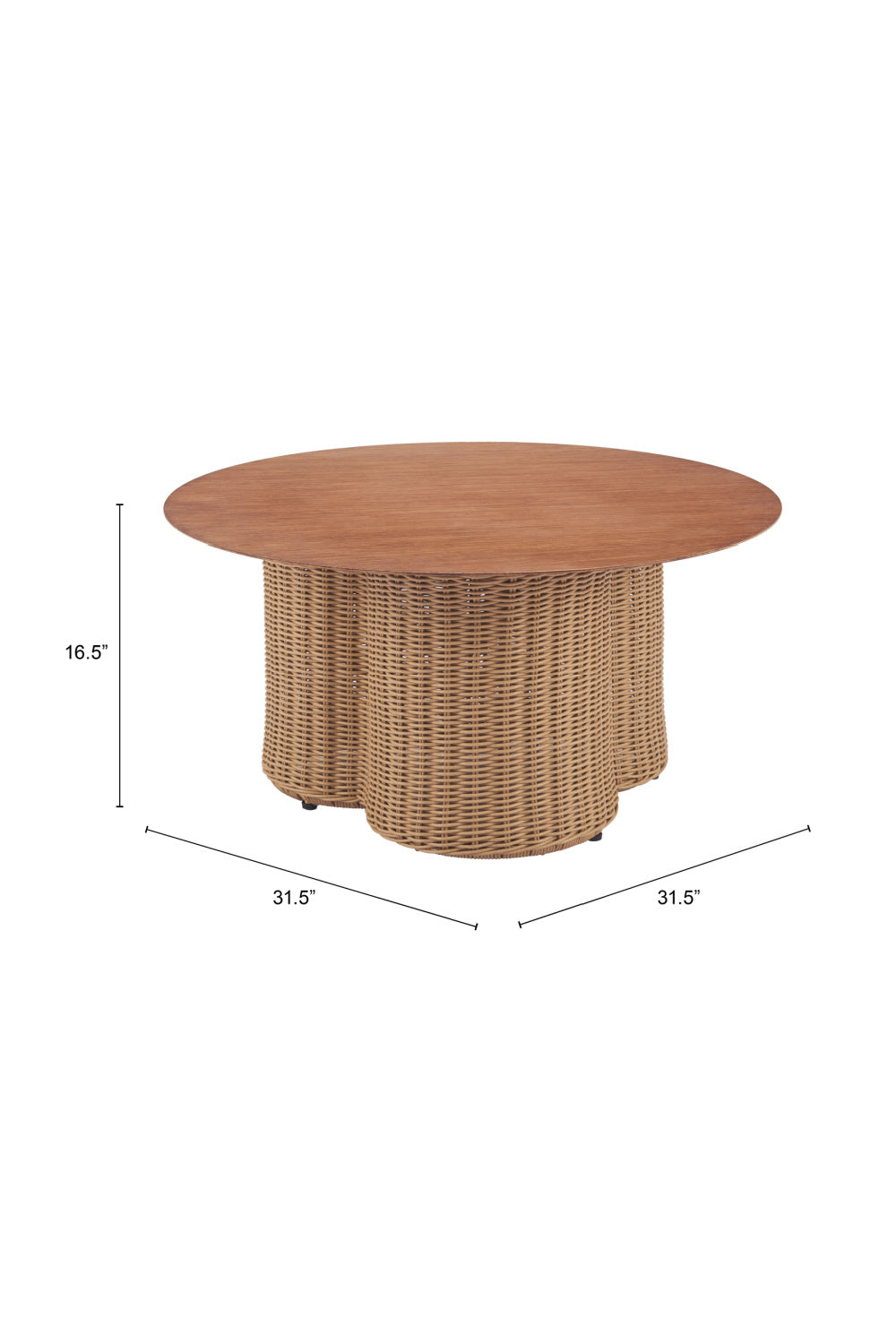 Natural Rattan Look Coffee Table | OROA Modern Soka | Oroa.com
