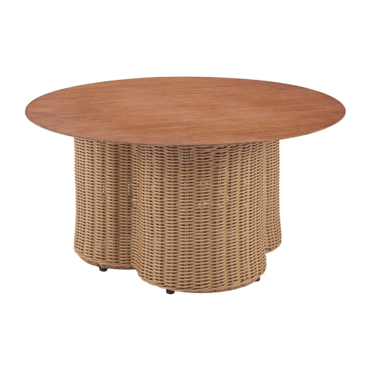 Natural Rattan Look Coffee Table – Soka – side view