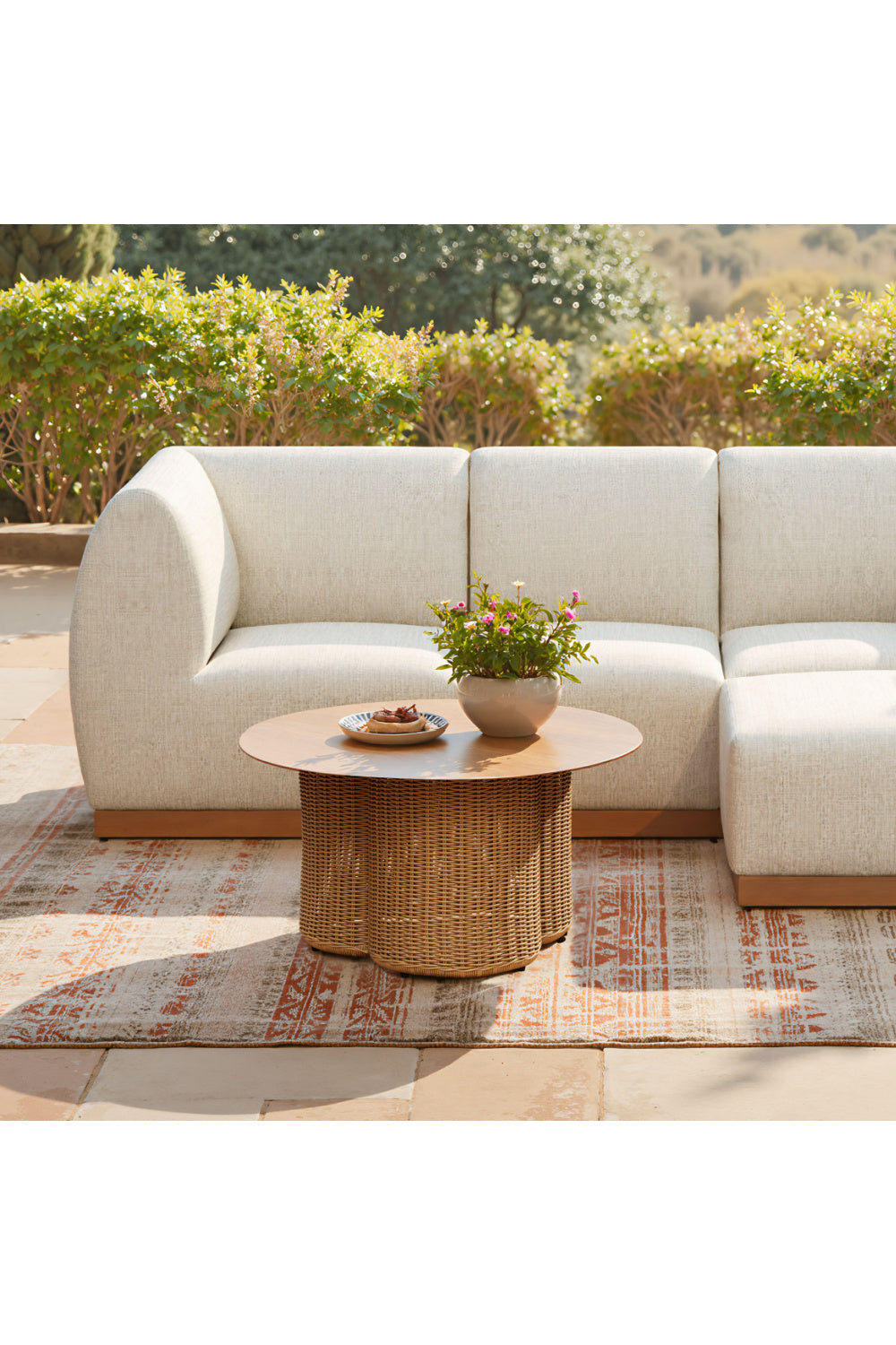 Natural Rattan Look Coffee Table | OROA Modern Soka | Oroa.com
