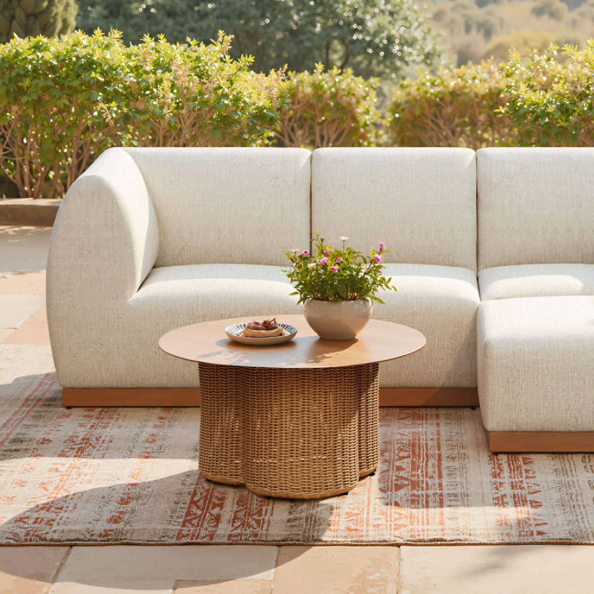 Natural Rattan Look Coffee Table – Soka – alternate view 10