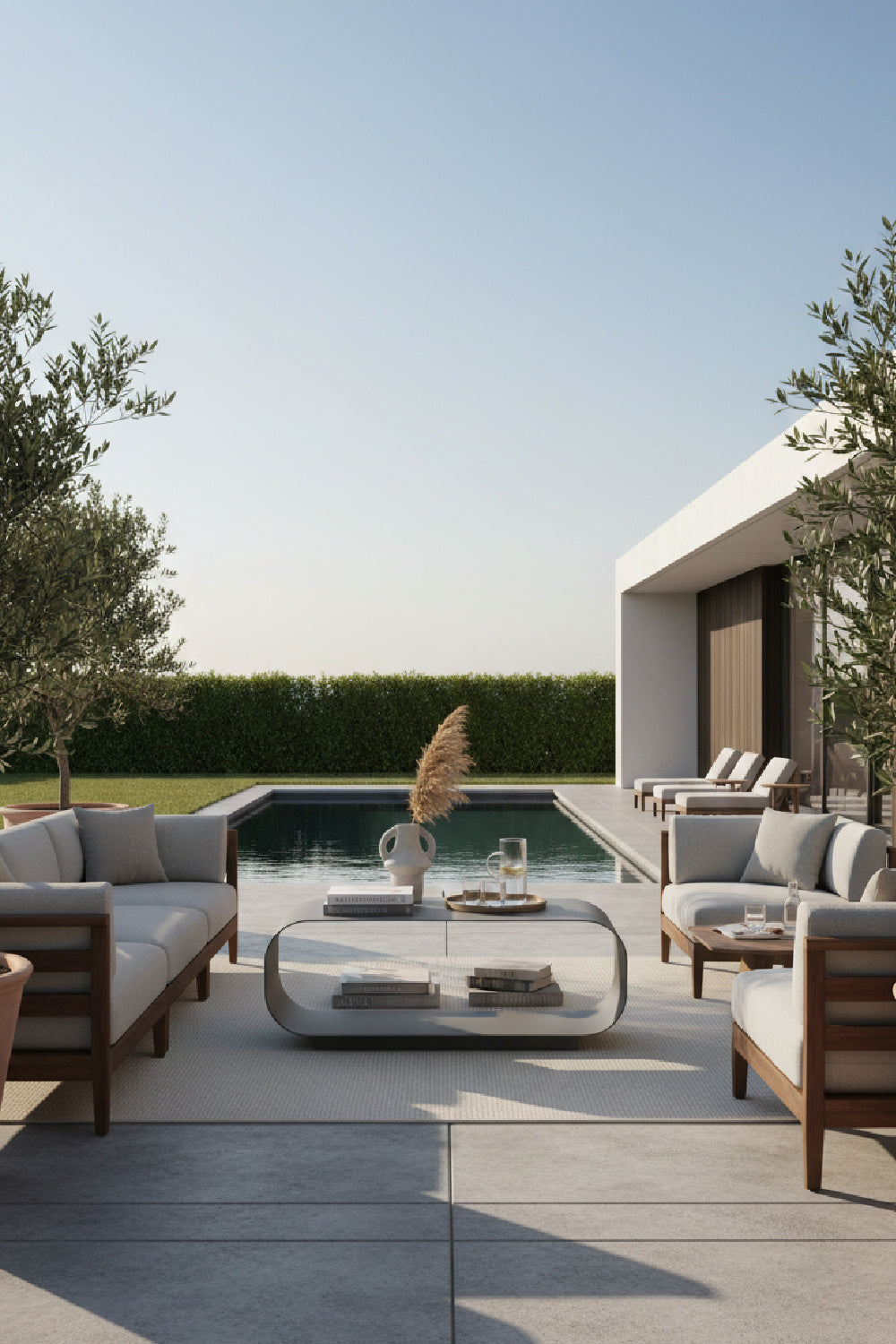 Gray Aluminum Outdoor Coffee Table | OROA Modern Brisa | Oroa.com