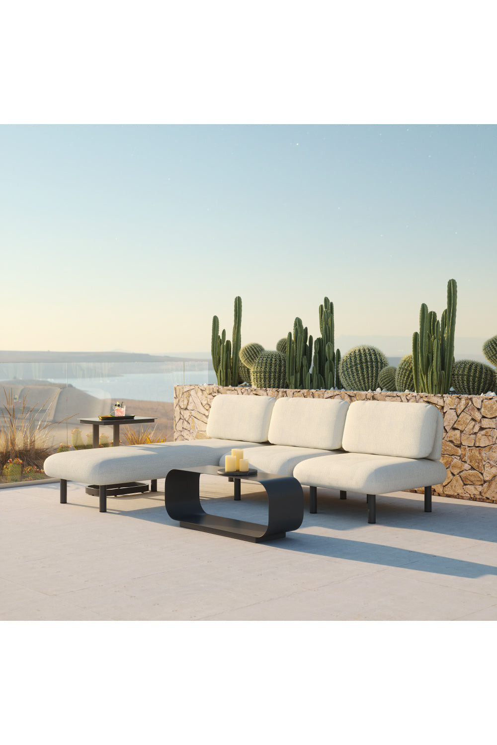 Gray Aluminum Outdoor Coffee Table | OROA Modern Brisa | Oroa.com