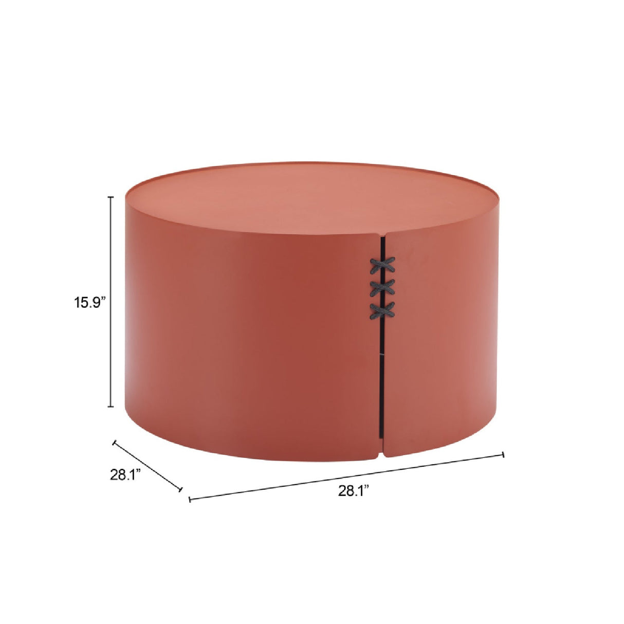 Brown Aluminum Outdoor Coffee Table – Bayu – alternate view 9