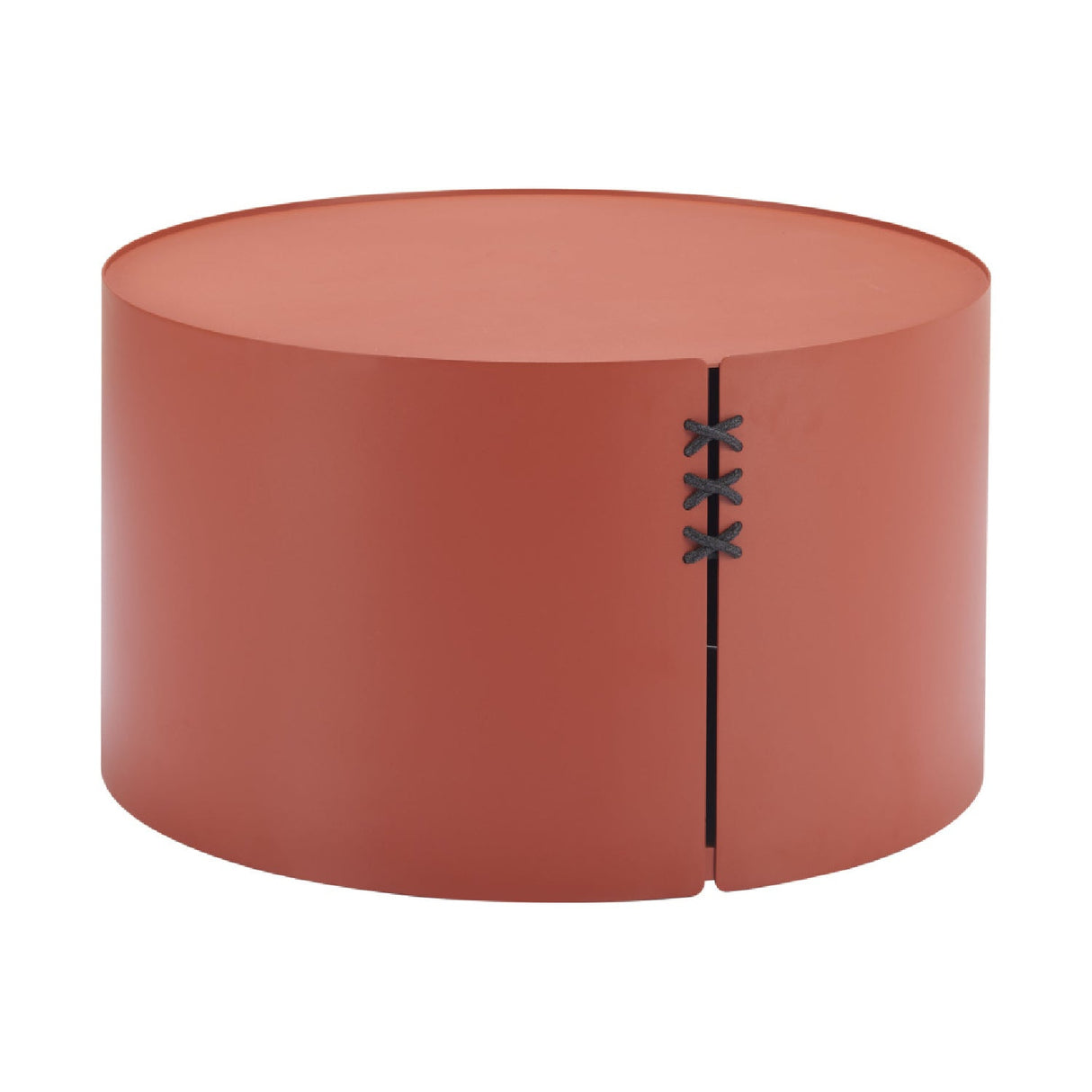 Brown Aluminum Outdoor Coffee Table – Bayu – side view