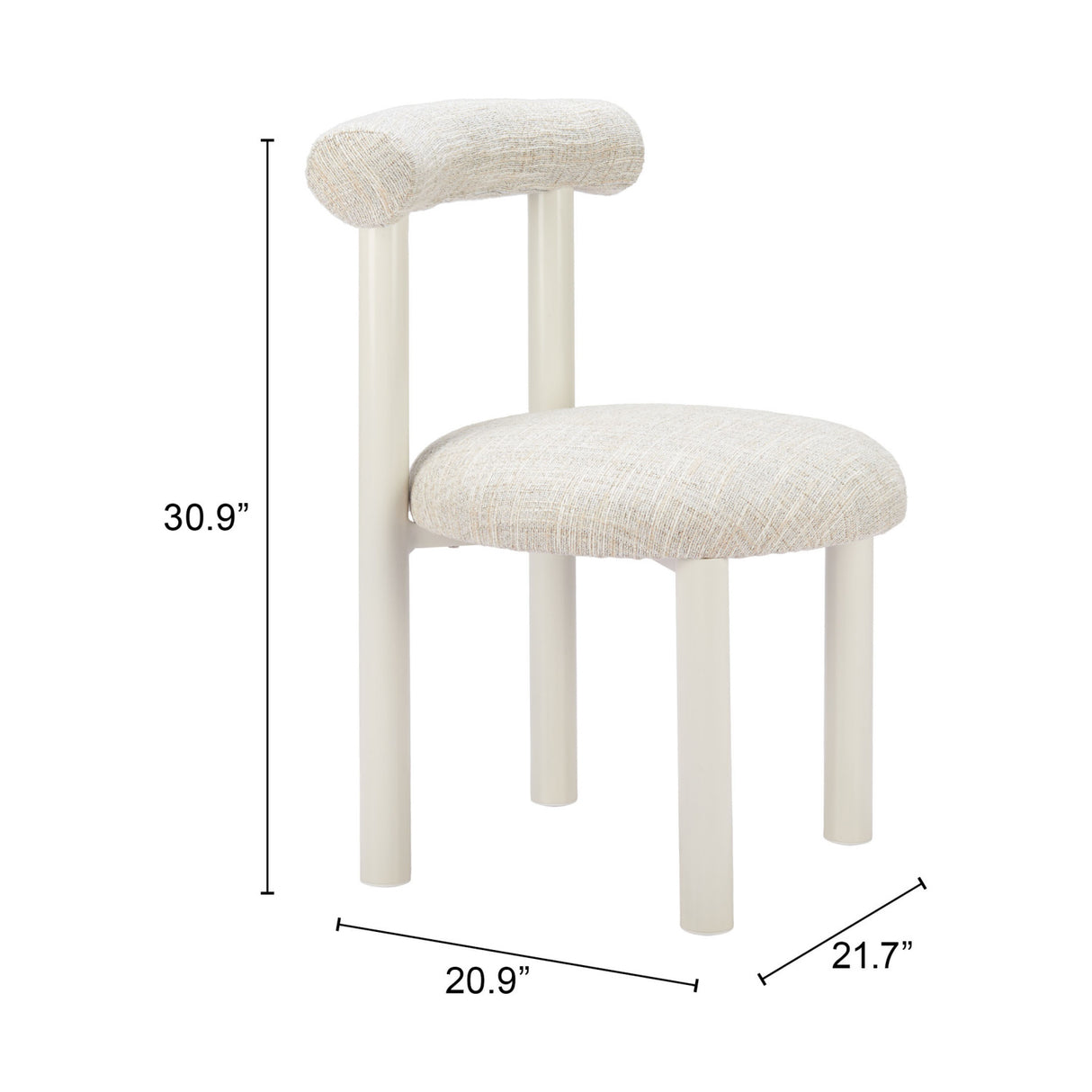 Modern Beige Outdoor Dining Chair | Oroa.com