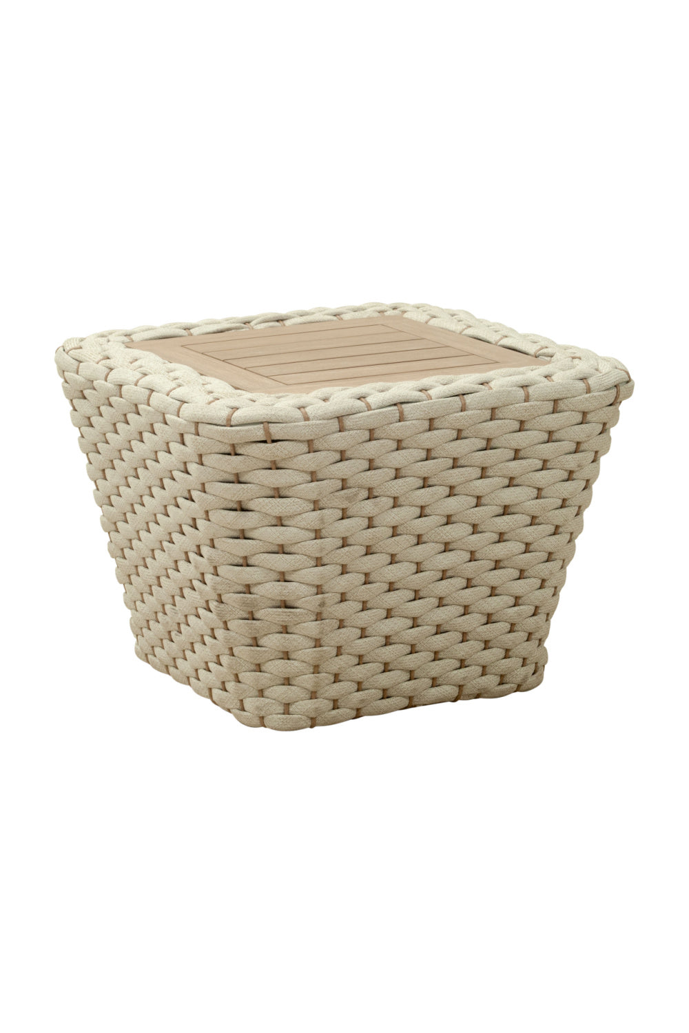 White Woven Square Outdoor Coffee Table | OROA Modern Antul | Oroa.com