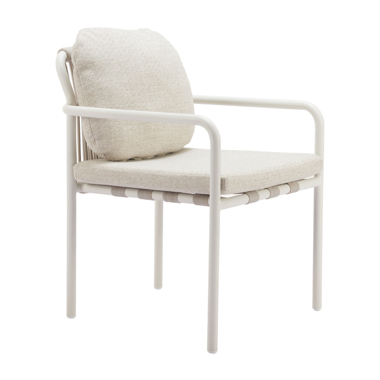 Beige Upholstered Outdoor Dining Chairs (2) | OROA Modern Aite | Oroa.com