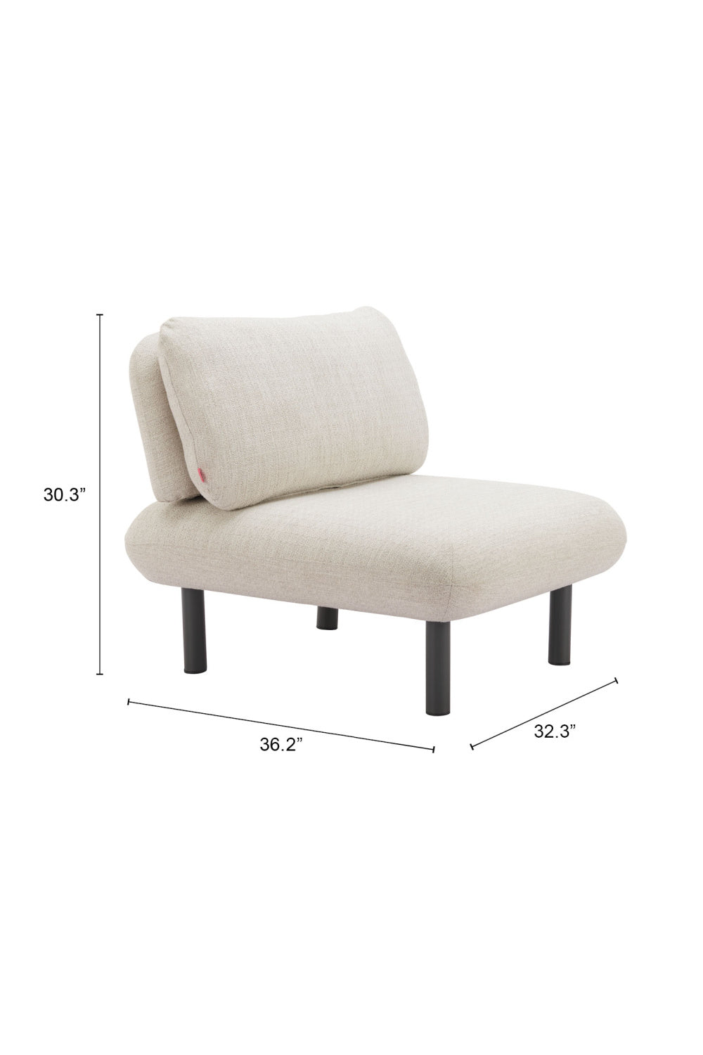 Beige Olefin Outdoor Accent Chair | OROA Modern Aperto | Oroa.com