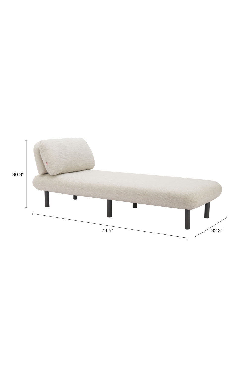 Beige Olefin Outdoor Chaise | OROA Modern Aperto | Oroa.com