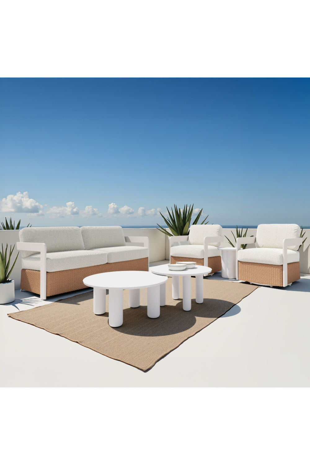 Brown Base Outdoor Swivel Chair | OROA Modern Gelo | Oroa.com