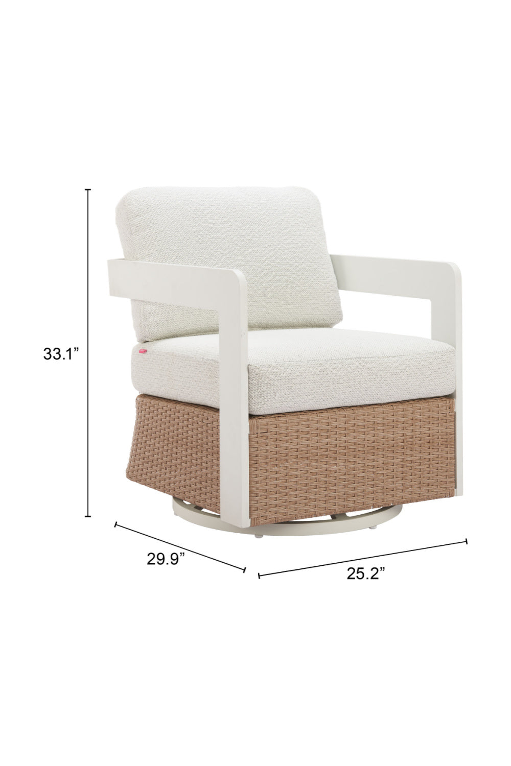 Brown Base Outdoor Swivel Chair | OROA Modern Gelo | Oroa.com