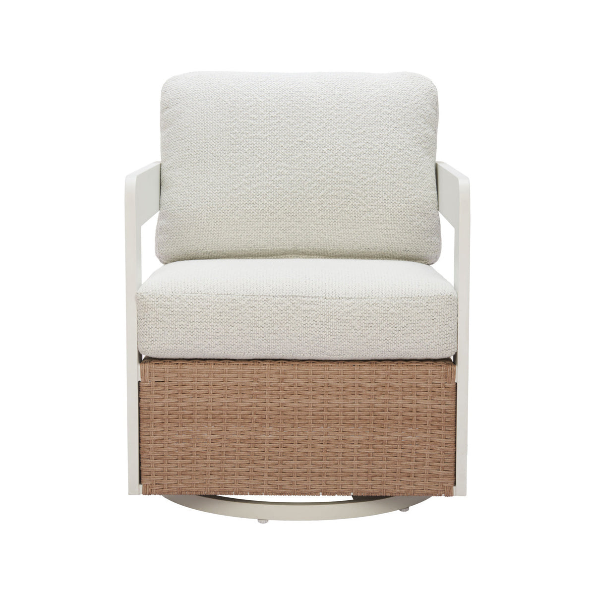 Brown Base Outdoor Swivel Chair | OROA Modern Gelo
