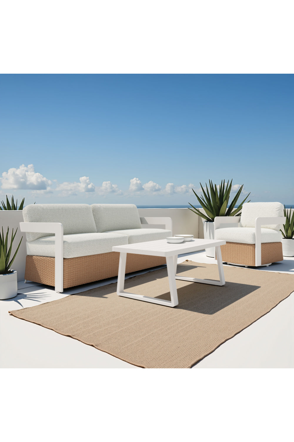 Brown Base Outdoor Sofa | OROA Modern Gelo | Oroa.com