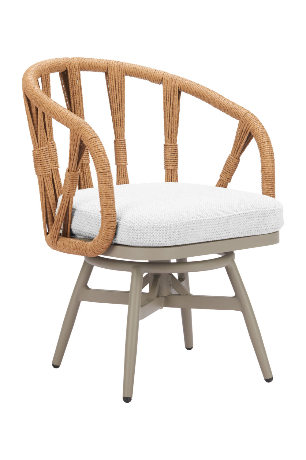 Rattan Weave Swivel Outdoor Dining Chair | OROA Modern Safal | Oroa.com