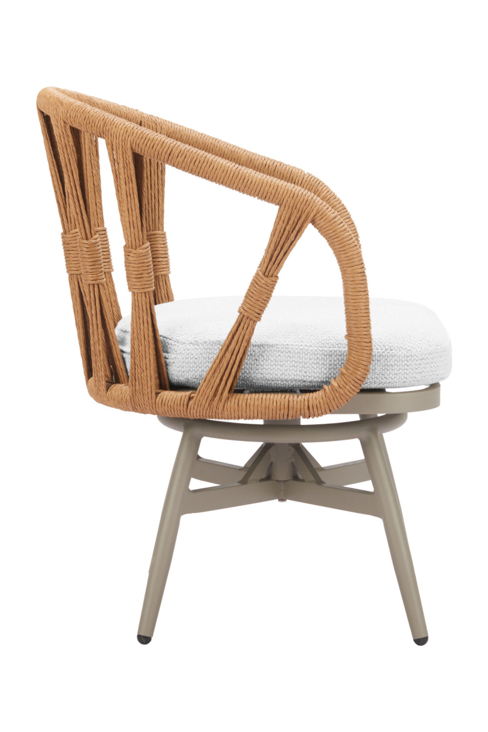 Rattan Weave Swivel Outdoor Dining Chair | OROA Modern Safal | Oroa.com