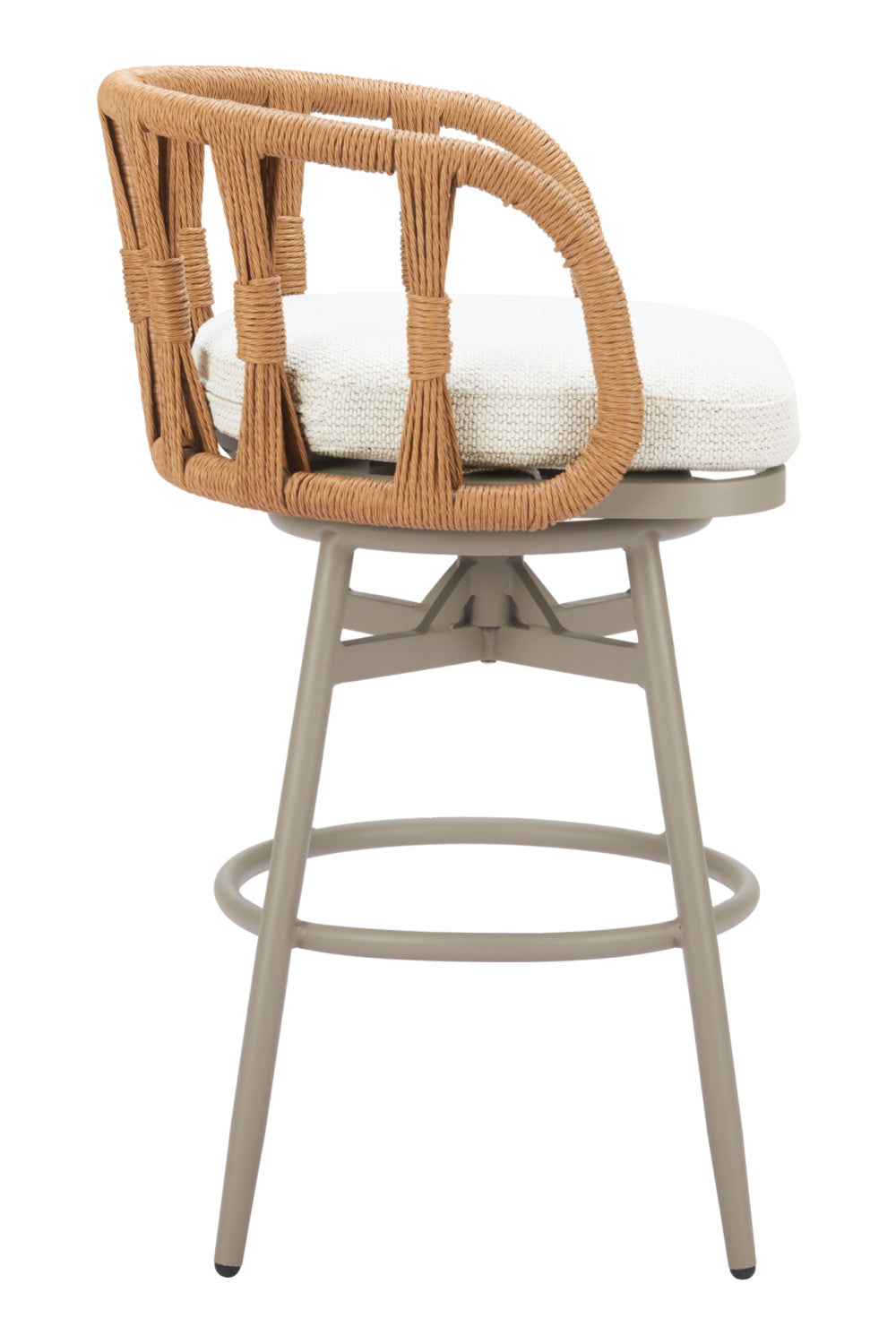 Rattan Weave Swivel Bar Stool – Safal – alternate view 5