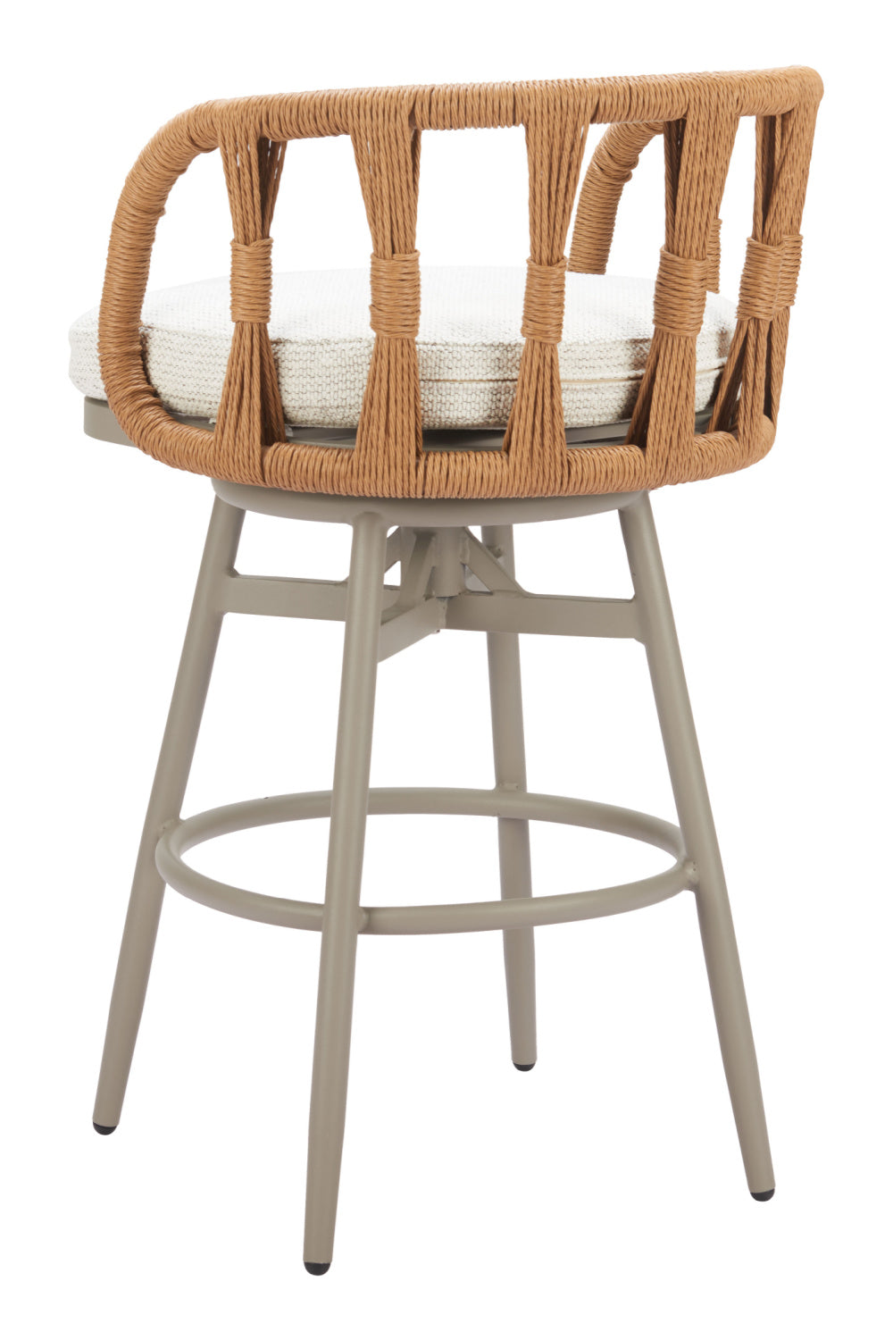 Rattan Weave Swivel Bar Stool – Safal – alternate view 6