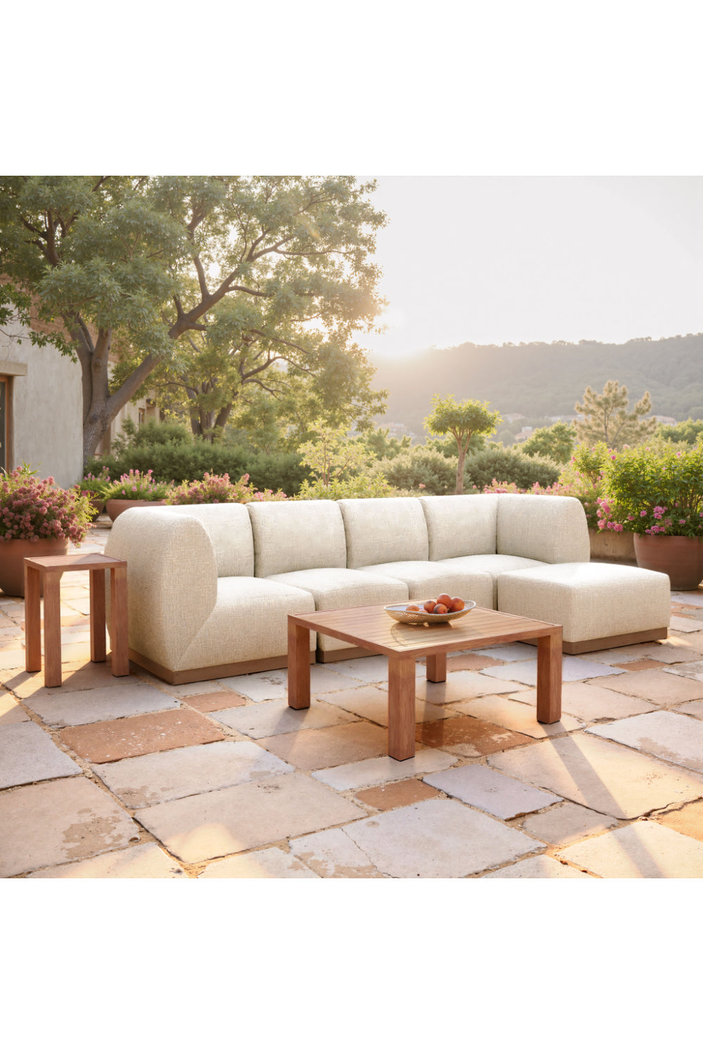 Beige Outdoor Corner Chair | OROA Modern Christy | Oroa.com
