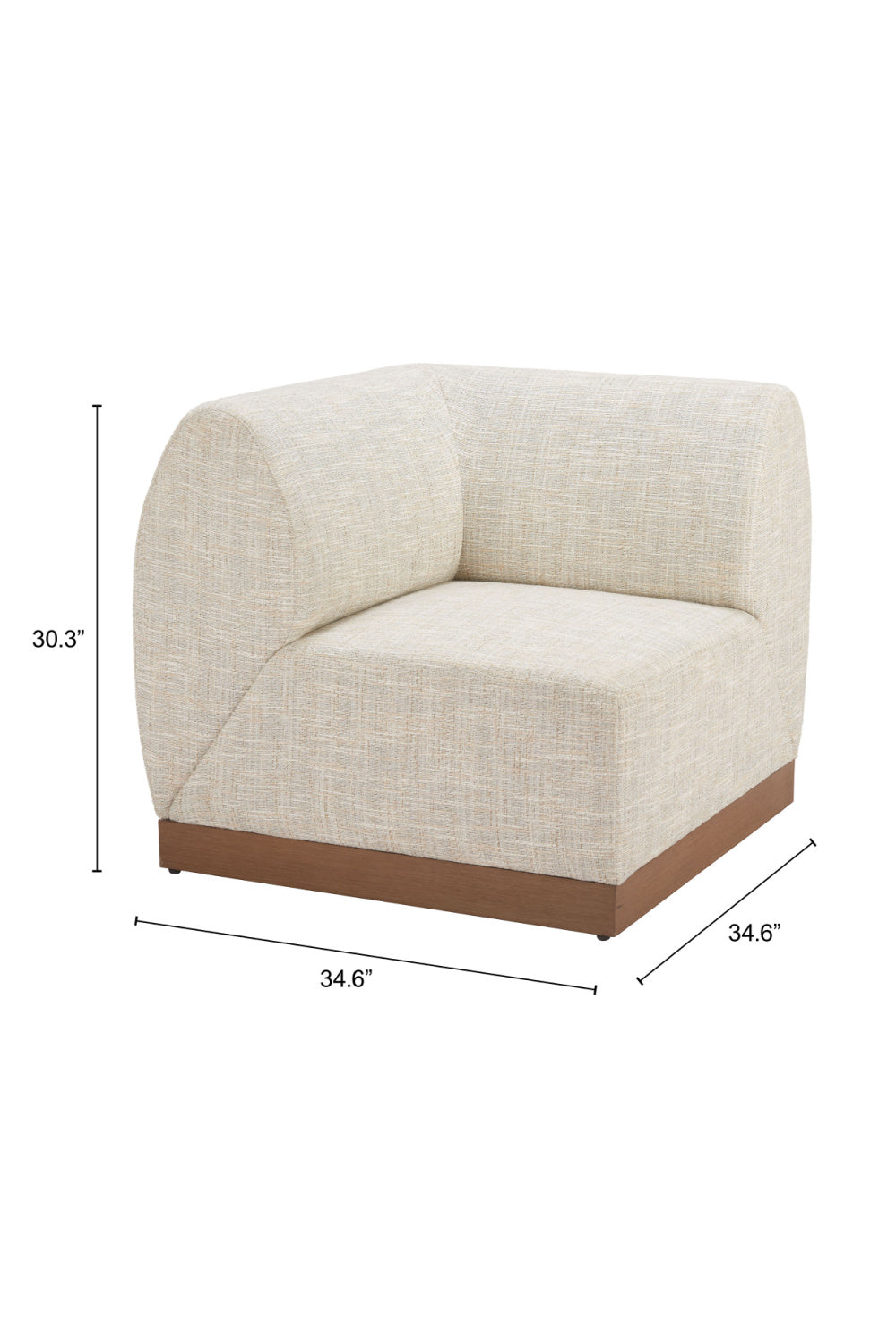 Beige Outdoor Corner Chair | OROA Modern Christy | Oroa.com