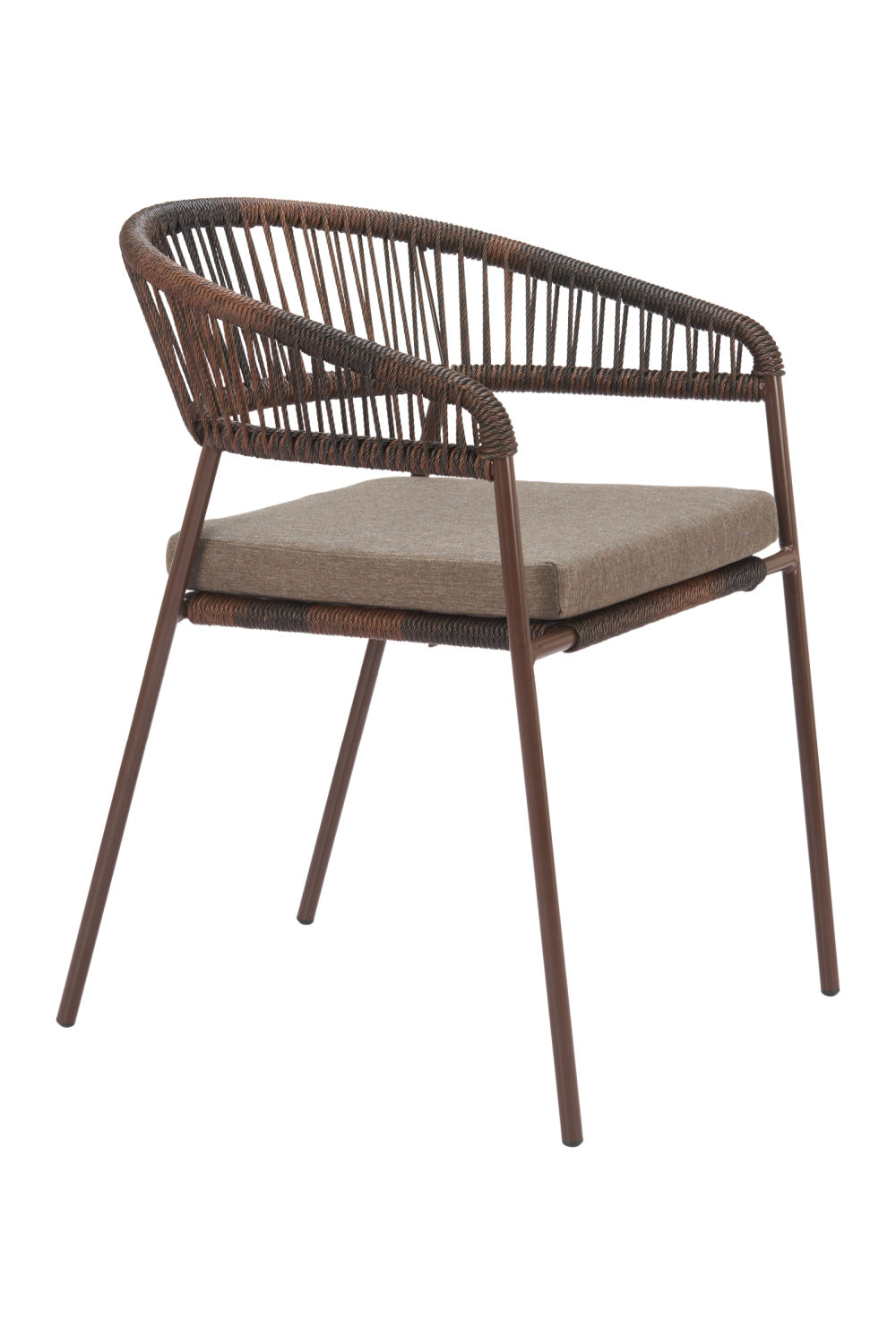 Brown Rattan Outdoor Dining Chairs (2) | OROA Modern Skye | Oroa.com