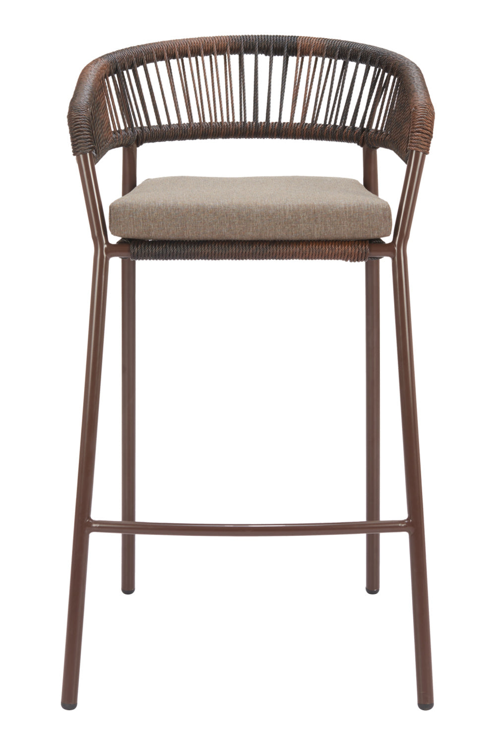 Brown Rattan Outdoor Bar Stools (2) | OROA Modern Skye | Oroa.com