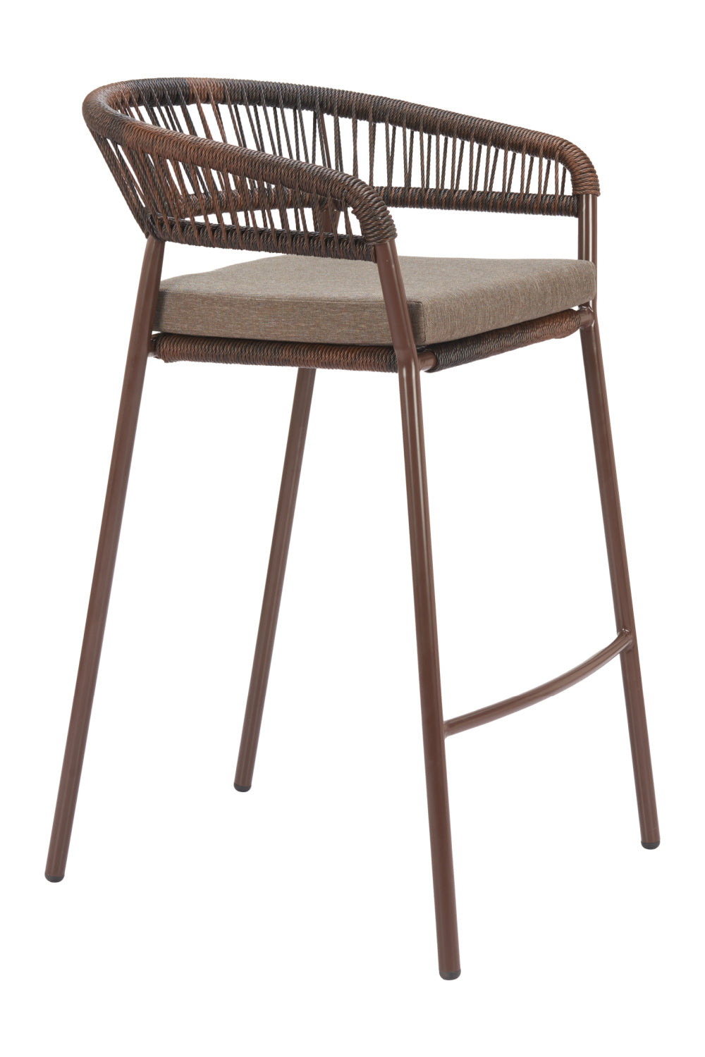 Brown Rattan Outdoor Bar Stools (2) | OROA Modern Skye | Oroa.com