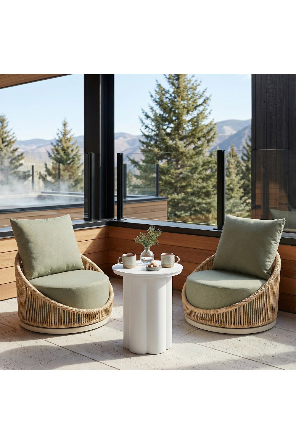 Rattan Weave Outdoor Swivel Chair | OROA Modern Cabana | Oroa.com