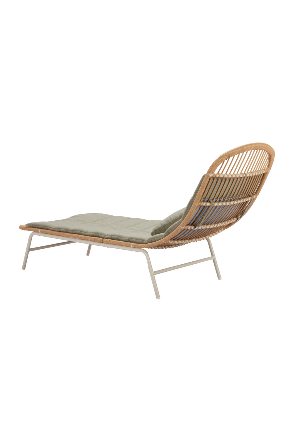 Padded Rattan Weave Outdoor Chaise | OROA Modern Skim | Oroa.com